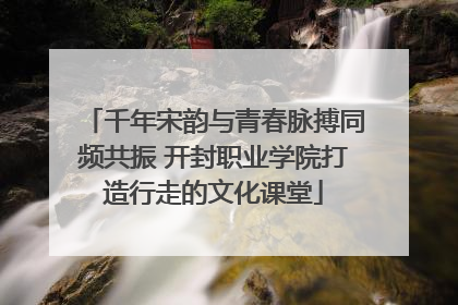千年宋韵与青春脉搏同频共振 开封职业学院打造行走的文化课堂