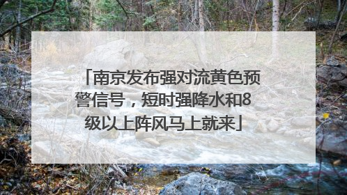 南京发布强对流黄色预警信号，短时强降水和8级以上阵风马上就来