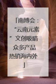 南博会：“云南元素”文创吸睛 众多产品热销海内外