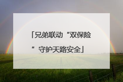 兄弟联动“双保险”守护天路安全