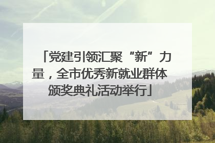 党建引领汇聚“新”力量，全市优秀新就业群体颁奖典礼活动举行