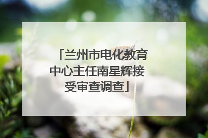 兰州市电化教育中心主任南星辉接受审查调查
