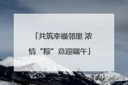 共筑幸福邻里 浓情“粽”意迎端午