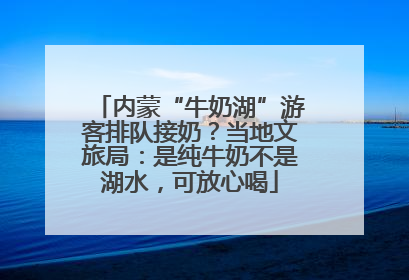 内蒙“牛奶湖”游客排队接奶？当地文旅局：是纯牛奶不是湖水，可放心喝