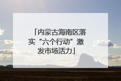 内蒙古海南区落实“六个行动”激发市场活力