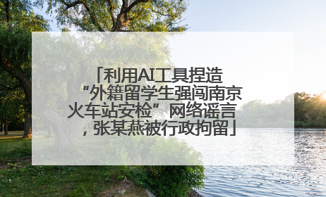 利用AI工具捏造 “外籍留学生强闯南京火车站安检”网络谣言，张某燕被行政拘留