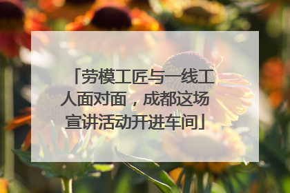 劳模工匠与一线工人面对面，成都这场宣讲活动开进车间