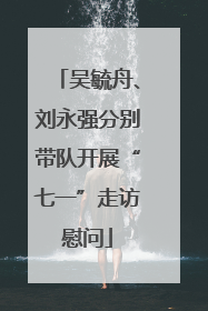 吴毓舟、刘永强分别带队开展“七一”走访慰问