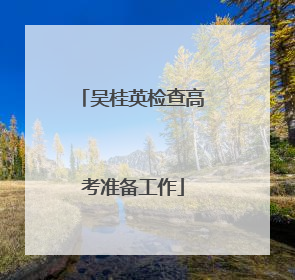 吴桂英检查高考准备工作