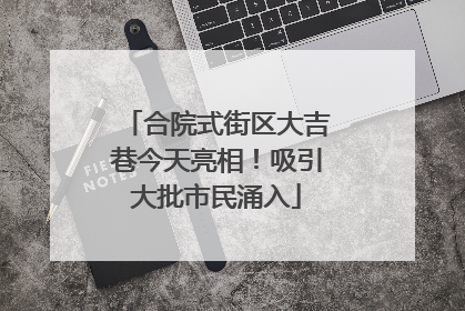 合院式街区大吉巷今天亮相！吸引大批市民涌入