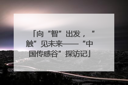 向“智”出发，“触”见未来——“中国传感谷”探访记