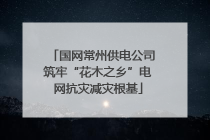 国网常州供电公司筑牢“花木之乡”电网抗灾减灾根基