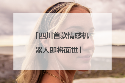 四川首款情感机器人即将面世