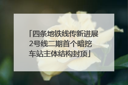 四条地铁线传新进展 2号线二期首个暗挖车站主体结构封顶