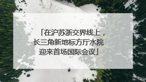 在沪苏浙交界线上，长三角新地标方厅水院迎来首场国际会议