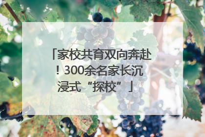 家校共育双向奔赴！300余名家长沉浸式“探校”