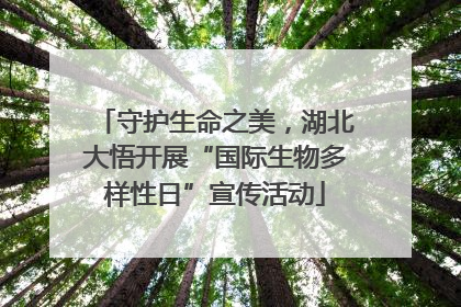 守护生命之美，湖北大悟开展“国际生物多样性日”宣传活动