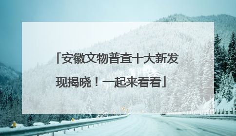 安徽文物普查十大新发现揭晓！一起来看看