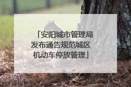 安阳城市管理局发布通告规范城区机动车停放管理