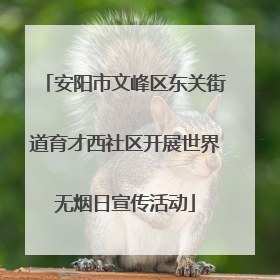 安阳市文峰区东关街道育才西社区开展世界无烟日宣传活动