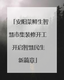 安阳菜鲜生智慧市集装修开工 开启智慧民生新篇章