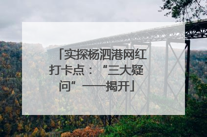 实探杨泗港网红打卡点：“三大疑问”一一揭开