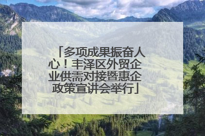 多项成果振奋人心！丰泽区外贸企业供需对接暨惠企政策宣讲会举行