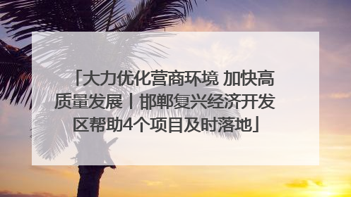 大力优化营商环境 加快高质量发展丨邯郸复兴经济开发区帮助4个项目及时落地