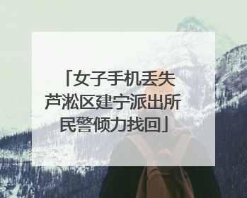 女子手机丢失 芦淞区建宁派出所民警倾力找回