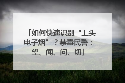 如何快速识别“上头电子烟”？禁毒民警：望、闻、问、切