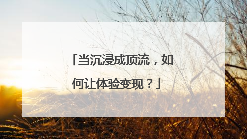 当沉浸成顶流，如何让体验变现？
