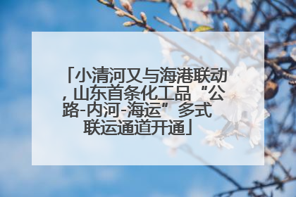 小清河又与海港联动，山东首条化工品“公路-内河-海运”多式联运通道开通