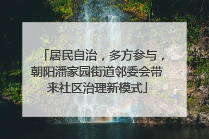 居民自治，多方参与，朝阳潘家园街道邻委会带来社区治理新模式