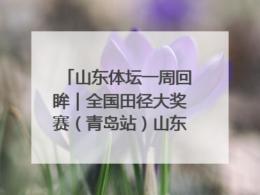 山东体坛一周回眸｜全国田径大奖赛（青岛站）山东队夺7金