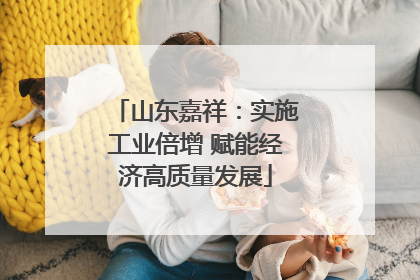 山东嘉祥：实施工业倍增 赋能经济高质量发展