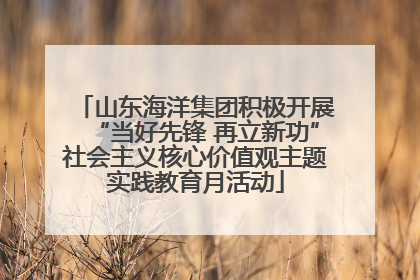 山东海洋集团积极开展“当好先锋 再立新功”社会主义核心价值观主题实践教育月活动