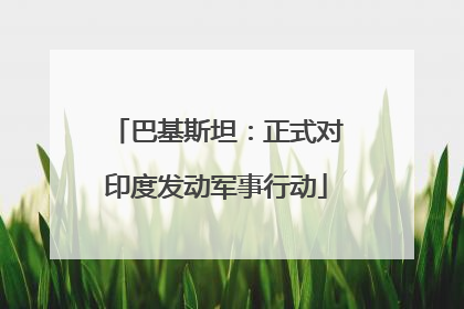 巴基斯坦：正式对印度发动军事行动