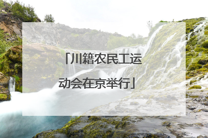 川籍农民工运动会在京举行
