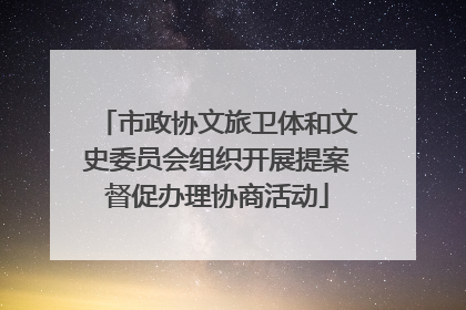 市政协文旅卫体和文史委员会组织开展提案督促办理协商活动