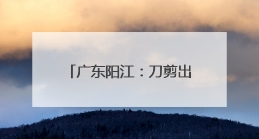广东阳江：刀剪出口规模持续扩大