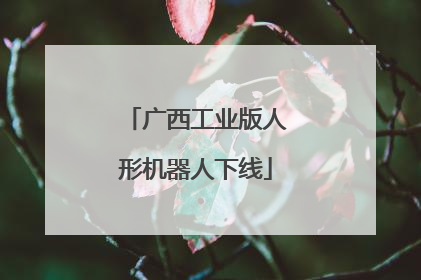 广西工业版人形机器人下线