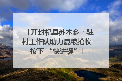 开封杞县苏木乡：驻村工作队助力夏粮抢收按下 “快进键”