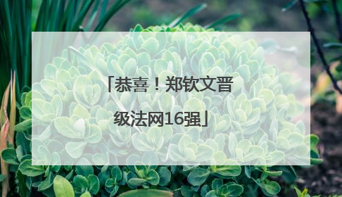 恭喜！郑钦文晋级法网16强