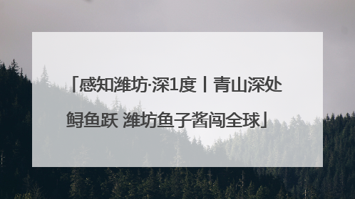 感知潍坊·深1度丨青山深处鲟鱼跃 潍坊鱼子酱闯全球