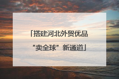 搭建河北外贸优品“卖全球”新通道