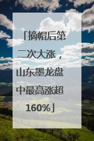 摘帽后第二次大涨，山东墨龙盘中最高涨超160%