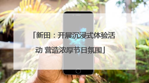 新田：开展沉浸式体验活动 营造浓厚节日氛围