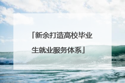 新余打造高校毕业生就业服务体系