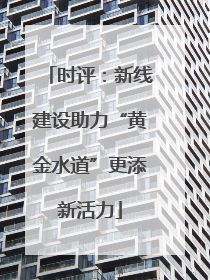 时评：新线建设助力“黄金水道”更添新活力