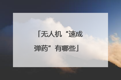 无人机“速成弹药”有哪些